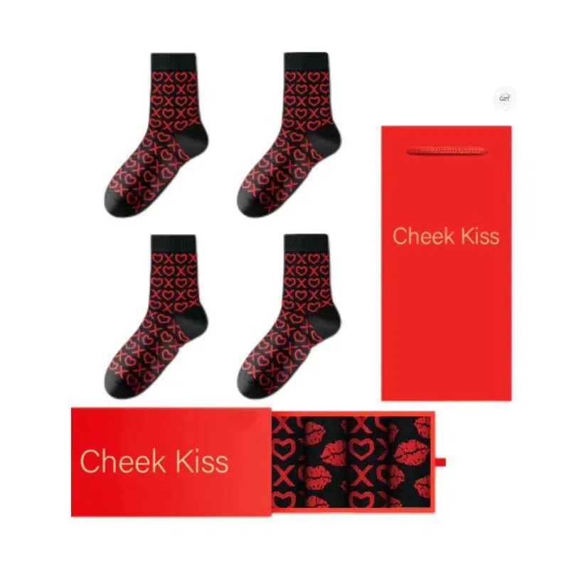 Cheekkiss Mid Calf Socks Unisex Box 4 Pack-10