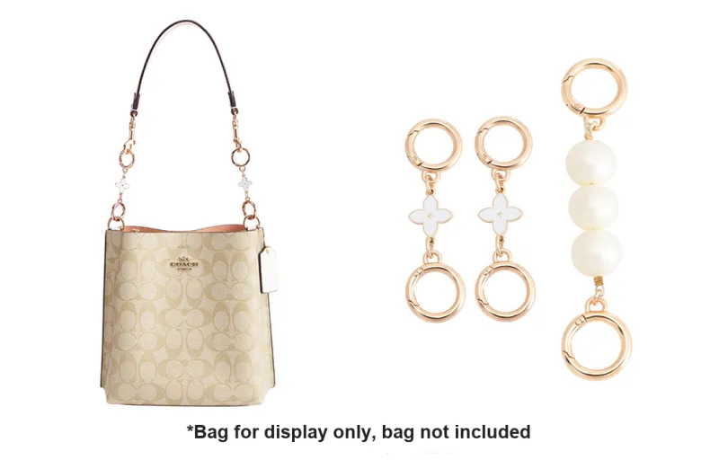 Luxury Care Artisan Workshop Metal Alloys Bag Shoulder Strap Women's White/Gold Tone-2
