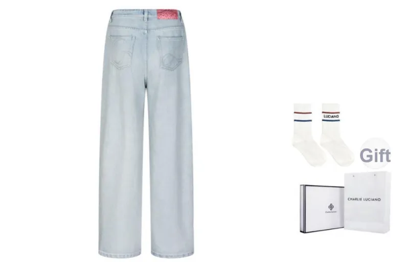 Charlie Luciano Jeans Unisex Blue Box+Socks-1
