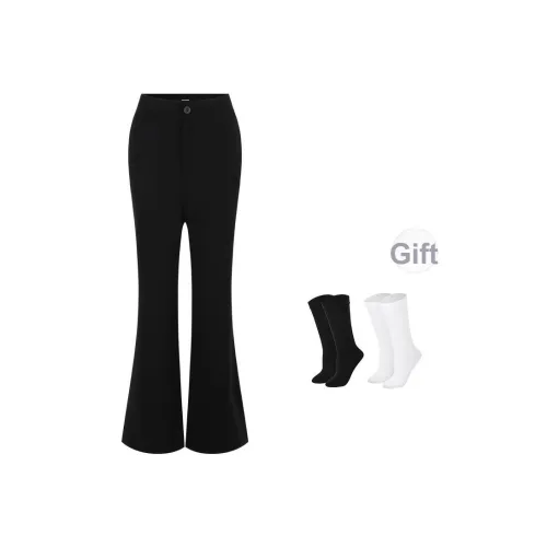 BSEVENI Черные Женские Повседневные Брюки