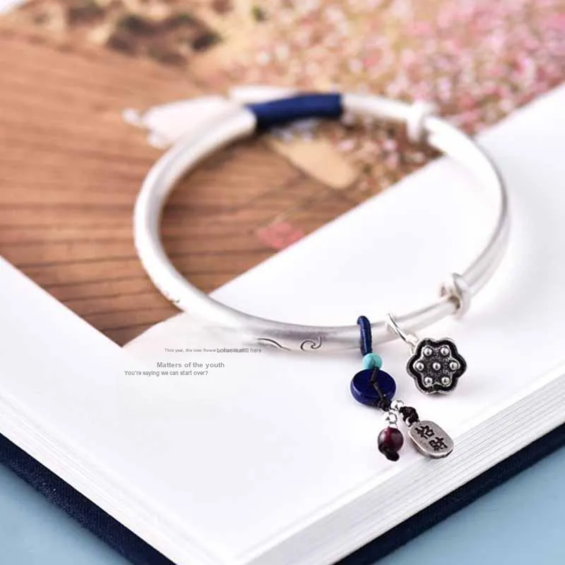 Stone Edge Poly 999 Fine Silver Bangles Women's-6