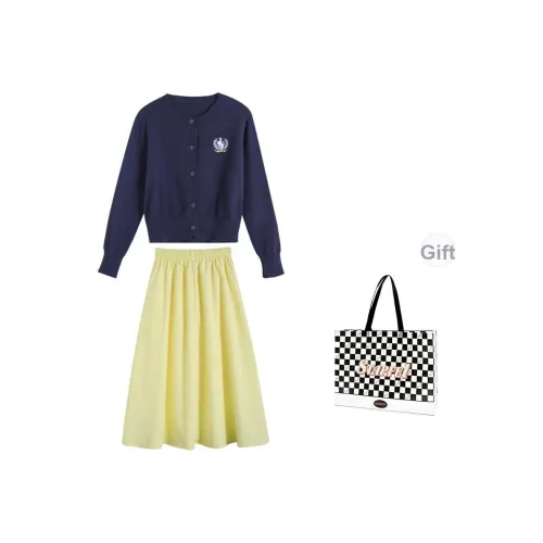 STARFEI Комплект с юбкой Женские Желтый