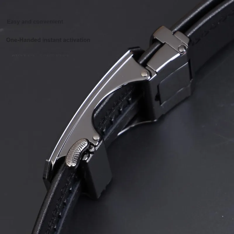 H YXIANG Split Cow Leather With Transferred Pattern Leather Belts Men's 3.5cm-6
