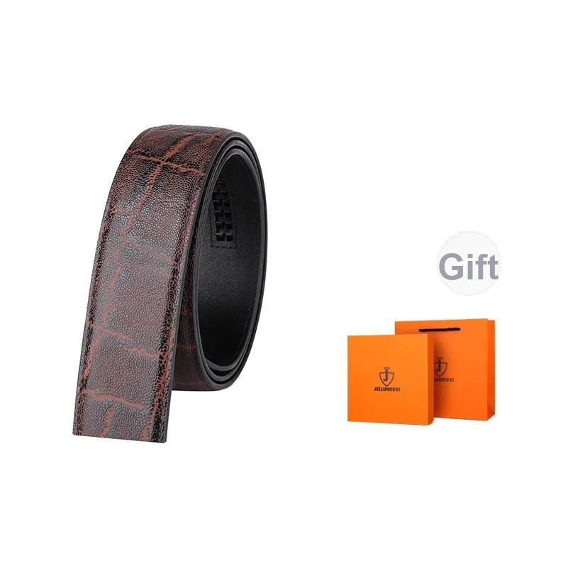 Jaylen Oos Ремни из крупнозернистой текстуры коровьей кожи Мужской Черный Кофейный 3,5 см 3,8 см