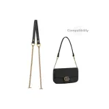 Gucci, Black Leather Cuban Chain 90cm