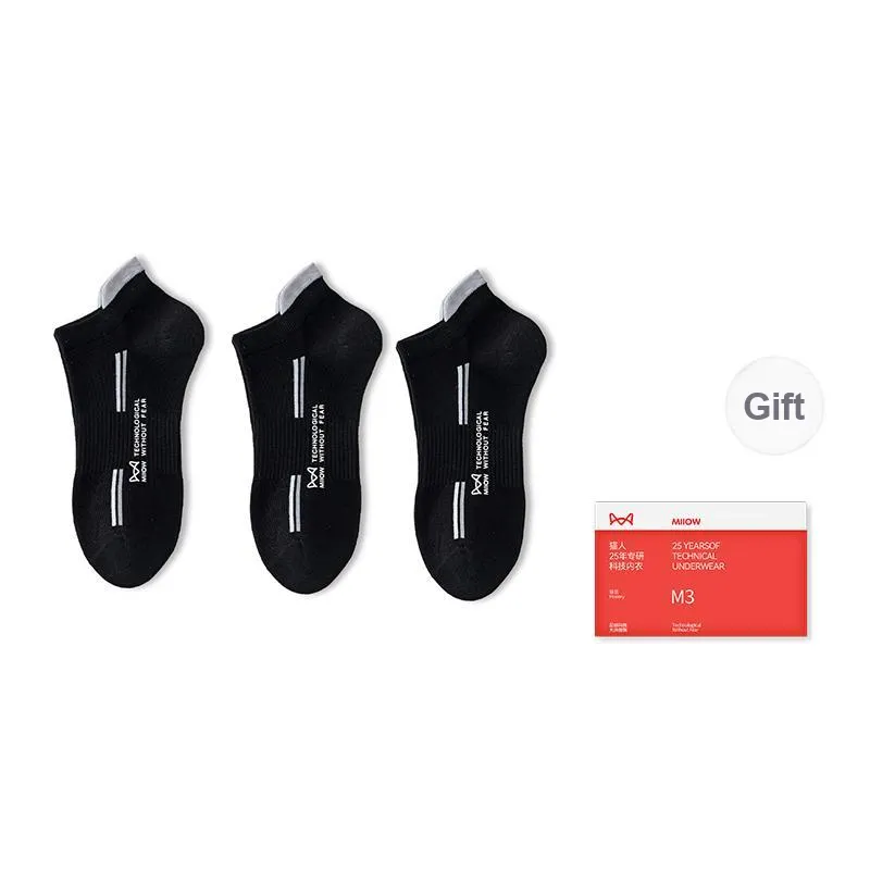 MIIOW Trend Party Series Ankle Socks Men's Box Of 3 Pairs-3