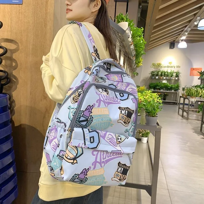 Kewuku Nylon Backpack Unisex Multicolor-9