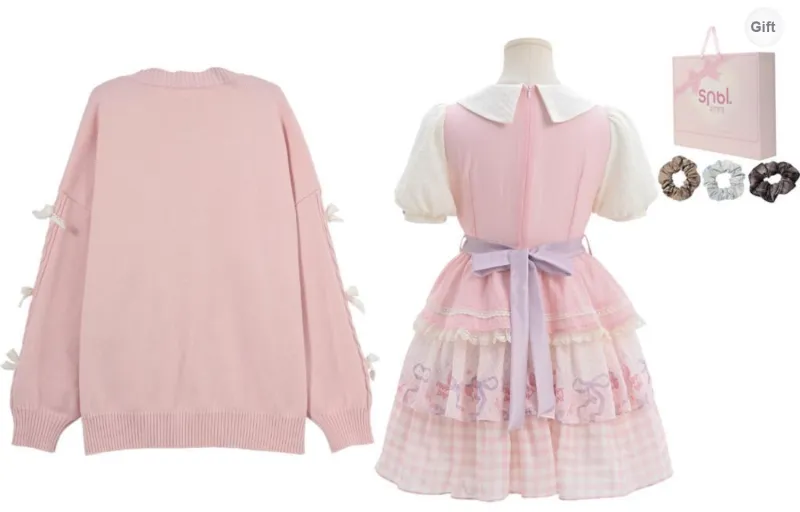 SNBL Skirt Set Women's Cardigan+Skirt-1