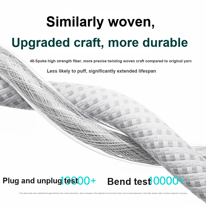ROMOSS 1.2/2m Type c To Type c PD 60W Fast Charging Supported Apple 15 Series Fast Charging Woven Cable-46