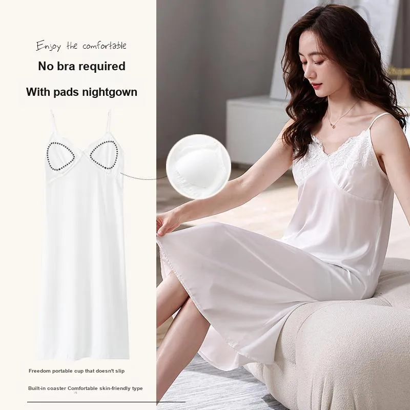 MIIOW Cool One Summer Series Nightgown Women's White-3