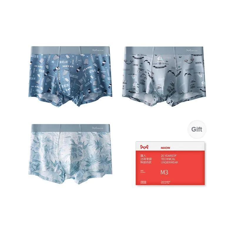 MIIOW Cool One Summer Series Underpants Men's Shopping Bag 3 Pack-9