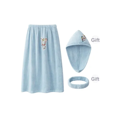 Gongdie X Disney Хлопальные халаты Женские Синие