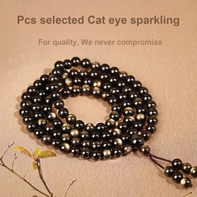 EADDA JEWELRY Natural Obsidian Bracelets Unisex-1