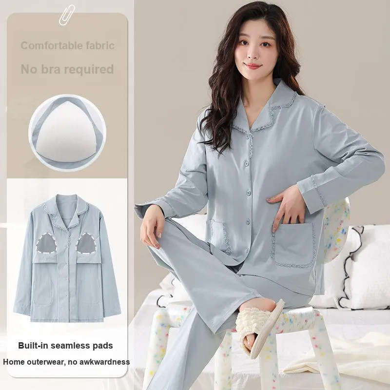 JINXU Pajama Set Women's Sky Blue-1