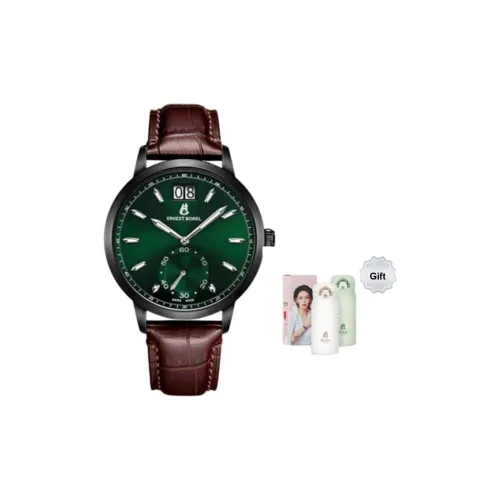 ERNEST BOREL Urban Collection Кварцевый механизм Мужские часы Циферблат 42 мм Зеленый корпус из нержавеющей стали