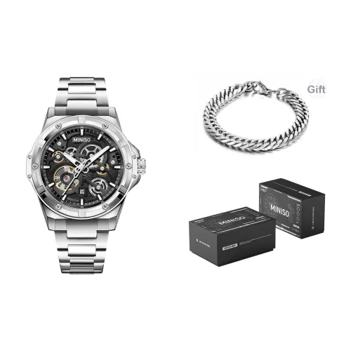 Miniso Darth Vader Collection Кварцевый механизм Стальной ремешок Часы Мужские Черный циферблат