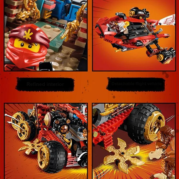 LEGO Phantom Ninja Collection Awardees' War Cart Building Blocks 1001 2000pcs 70677-4