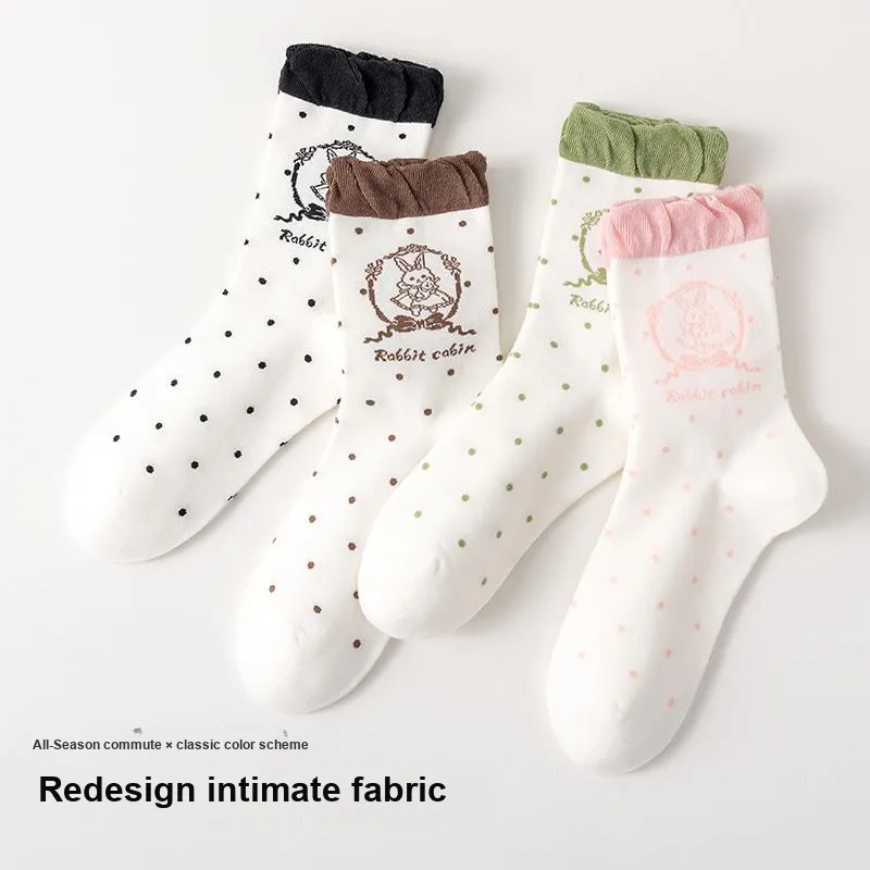 Yalu Mid Calf Socks Women's 4 Pack-8