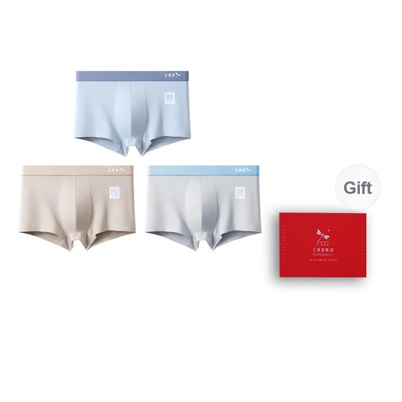 RED DRAGONFLY Cotton Panties Men's 3 Pack Gift Box Set-13