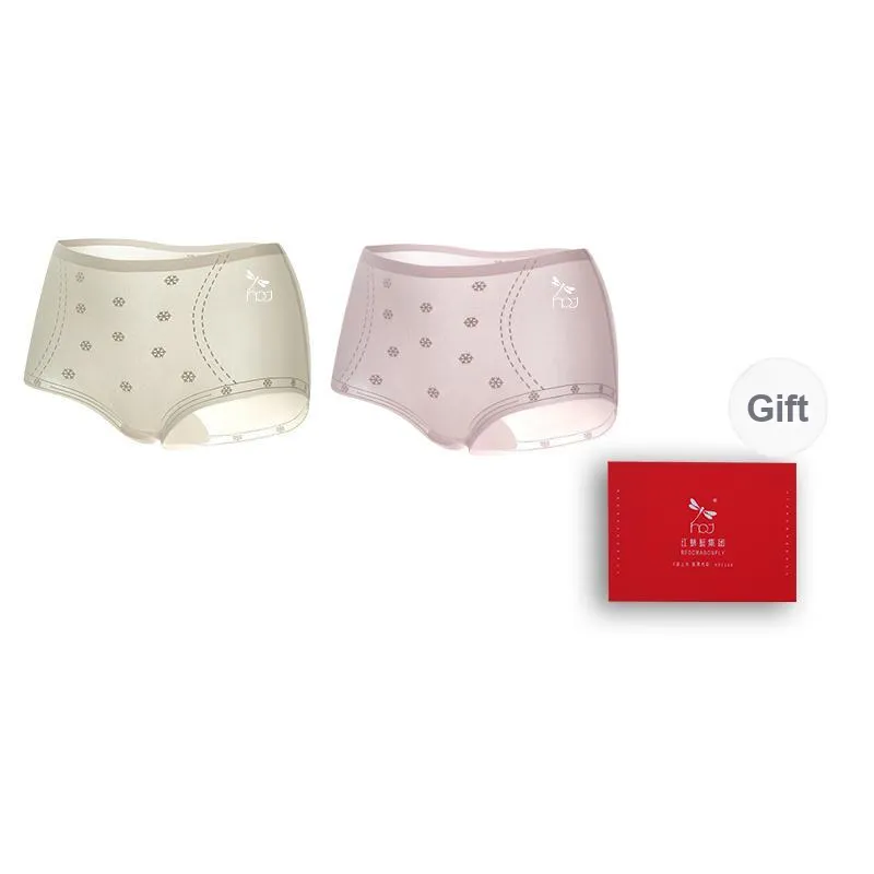 RED DRAGONFLY Ice Silk Panties Women's 2 Pack Gift Box Set-10