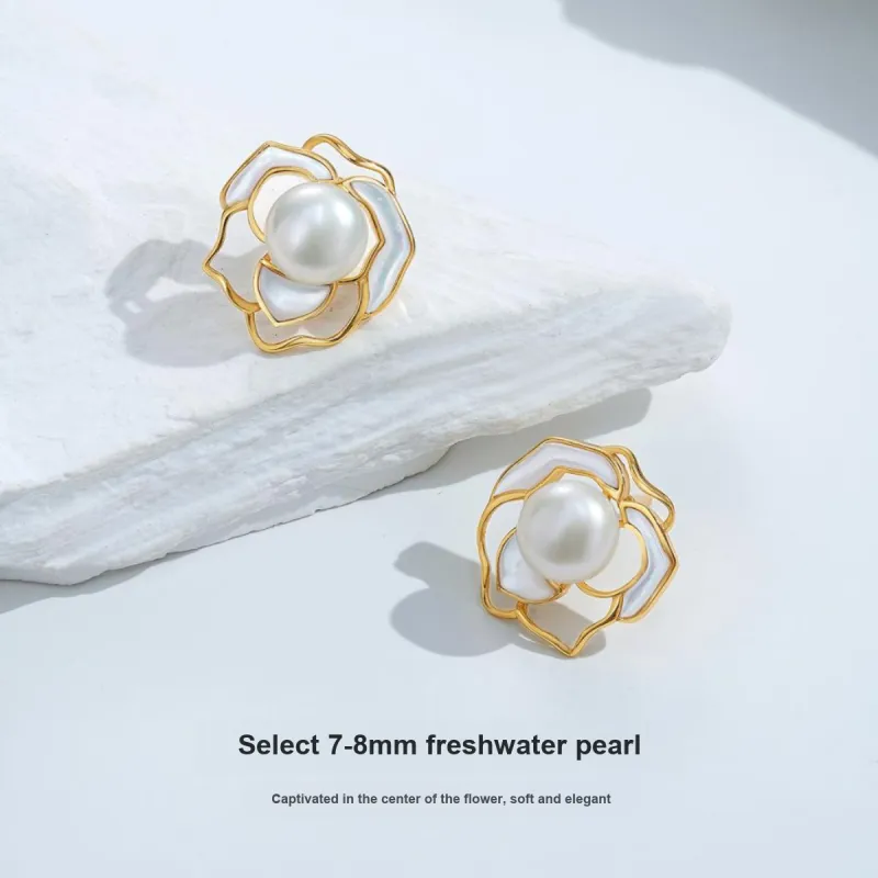 ME LUXE Pearl Stud Earrings, Classic And Versatile Women's-3