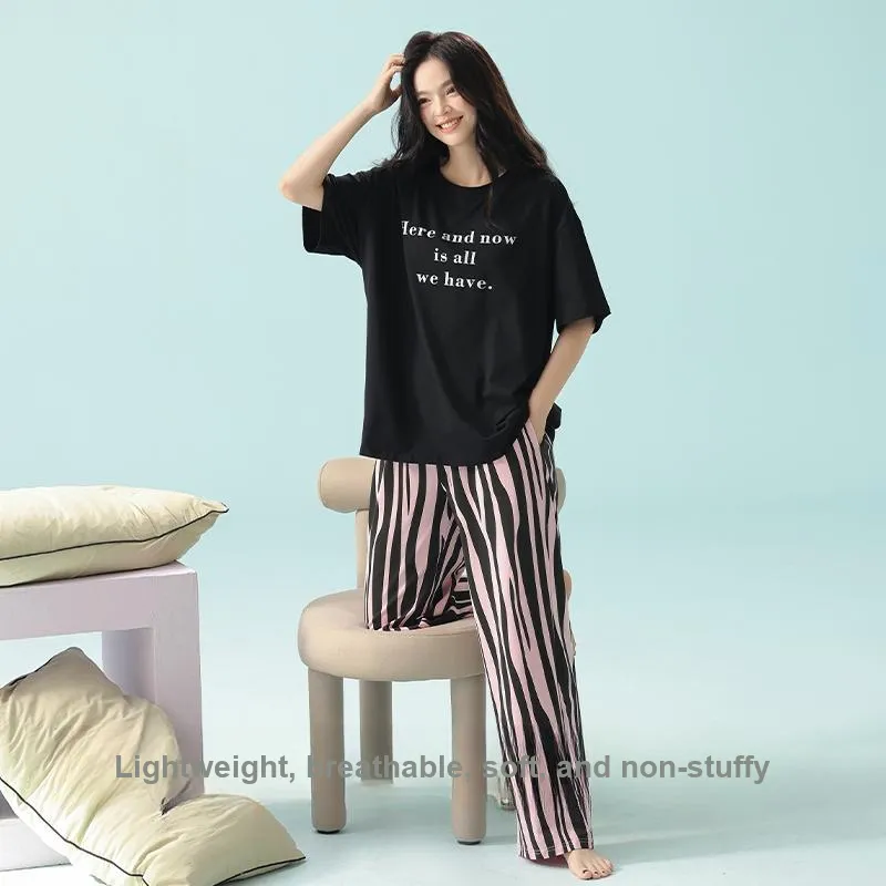 XIAFENYAN Pajama Set Women's Black-4
