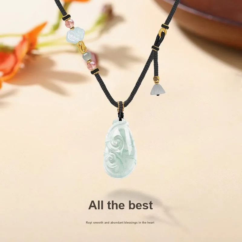 MISS TOOYA African Emerald Necklaces Unisex-1