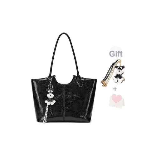 ST SAT Сумка Tote из синтетической кожи сумка для покупок одно плечо стандартная женская черная белая