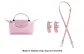 (Pink) Crossbody Shoulder Strap+[Non-Perforated]Set
