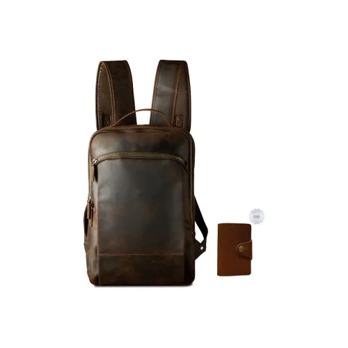 Simple Nature Коровья кожа Путешественная сумка Рюкзак Большой Мужской Темно-коричневый