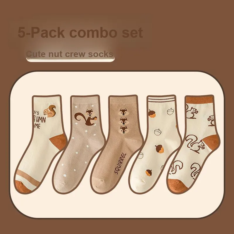 Gentle Welcome Mid Calf Socks Women's 5 Pack-5