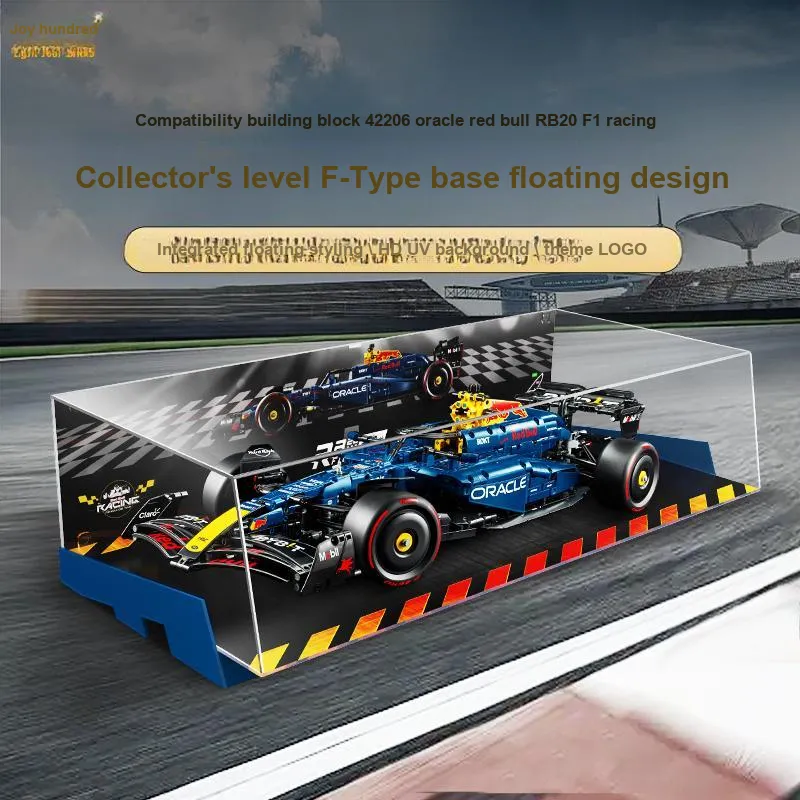 LIGHT YOUR BRICKS Compatibility Building Block 42206 Oracle Red Bull RB20 F1 Racing Display Case Model Accessories-1