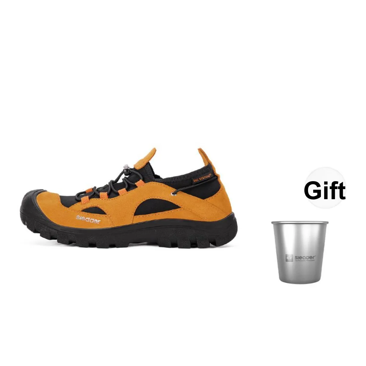 SLEADER Deep Water Cool Series Moisture Wicking Lightweight Breathable Low top Hiking Shoes Unisex Saffron