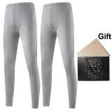 2 Pack (Lilac Gray+Lilac Gray) German Velvet Heat/Antibacterial Comfortable/Seamless Skin-Friendly