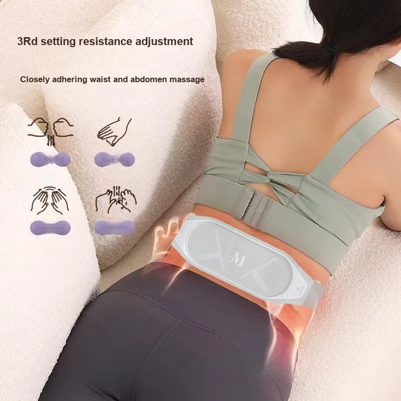 YUKE Back Support Braces Yoga, Doing Housework Protective Massage Slip Resistant Electric Heating Gray Unisex-1