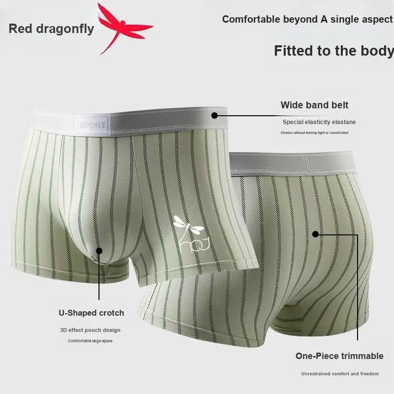 RED DRAGONFLY Cotton Panties Men's 3 Pack Gift Box Set-9