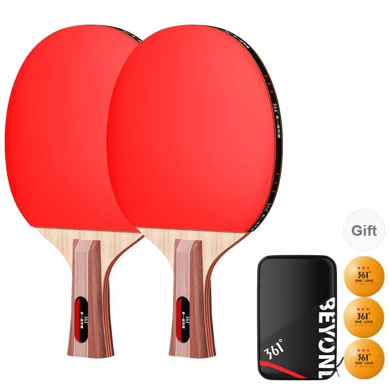 361° Ping Pong Paddles Unisex All Wood Red-3