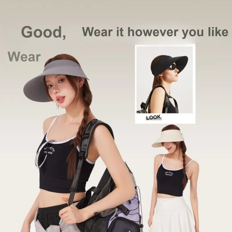 CACUSS Junior Seamless Integrated Sun Protection Hats Women's-10