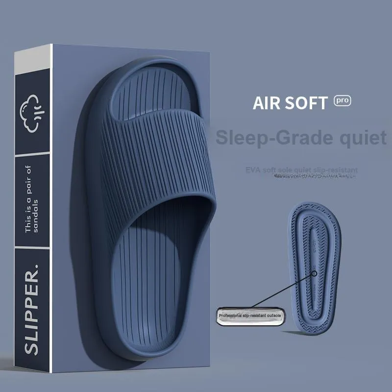 Foot Recreation Summer Minimalist Style Vertical Stripes Eva Anti Slip And Wear Resistant Slippers Home Slippers Unisex-24