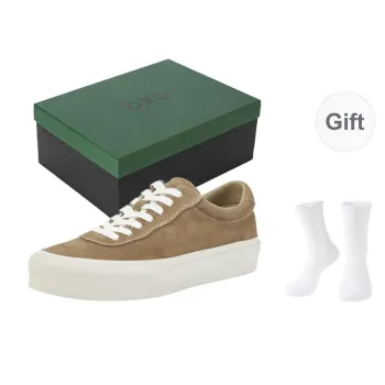 GXG Anti-Slip Wear-Resistant Breathable Lightweight Height Increasing Low-Top Skateboard Shoes Men's Apricot