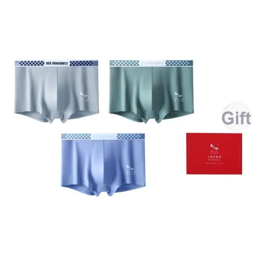 RED DRAGONFLY Хлопок Трусы Мужские 3 Пачки Подарочный Набор Коробка