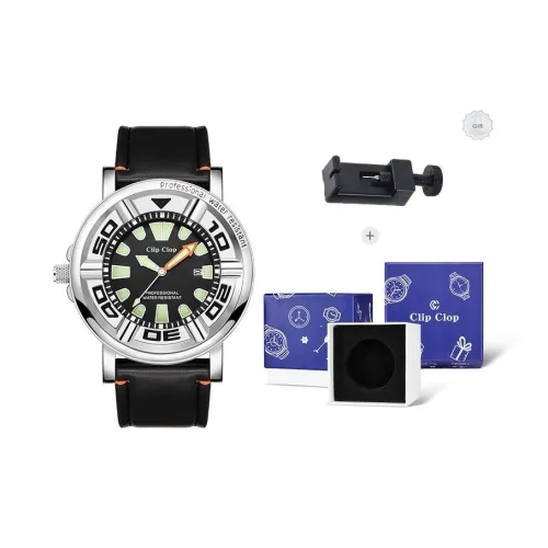 Clip Clop Кварцевый механизм Мужские часы 48 мм Черный