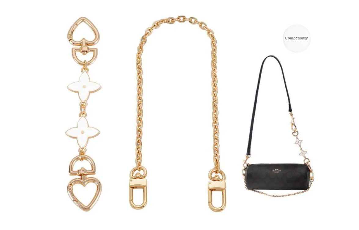 Kim Yeon sha Iron Crossbody Bag Shoulder Strap Women's Gold Tone/Silver/Black/Brown