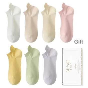XIA.WA.ZHI.XIU No Show Socks Women's Shopping Bag 7 Pack