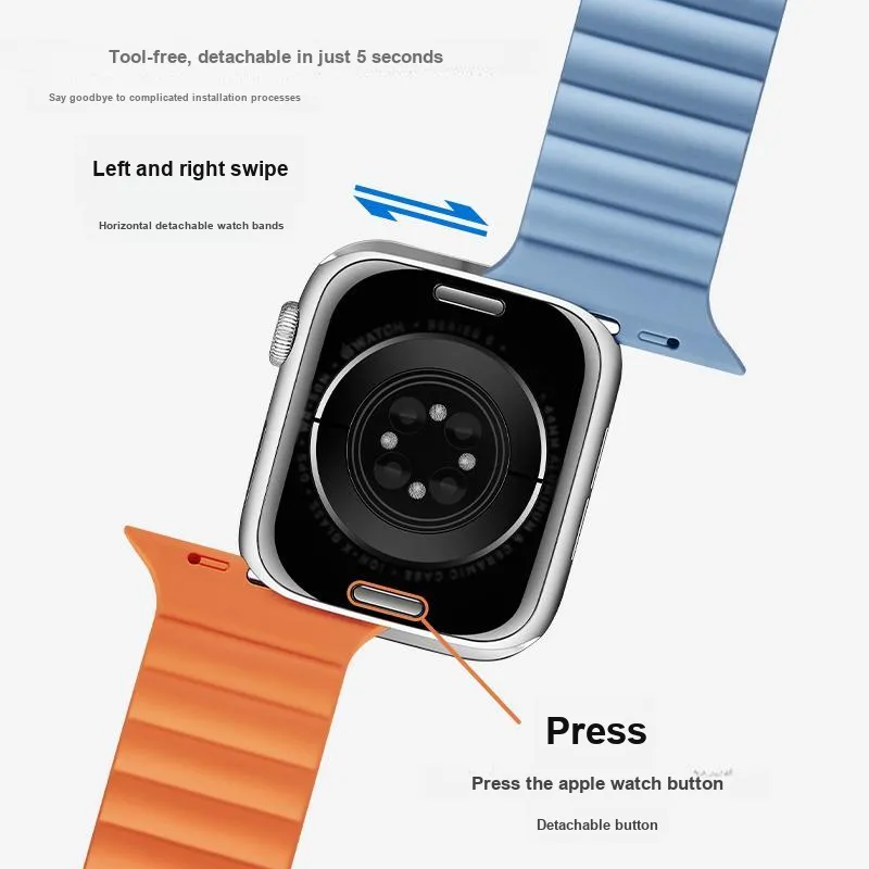 ZHISHENG Apple Compatibility Watch Band 38/40/41/42/44/45 Watch Dial All Silicone Material-16