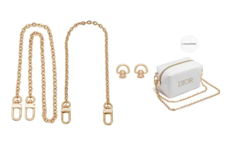 GUYI Metal Bag Accessory Pearl Chain Women's Gold-Tone-69