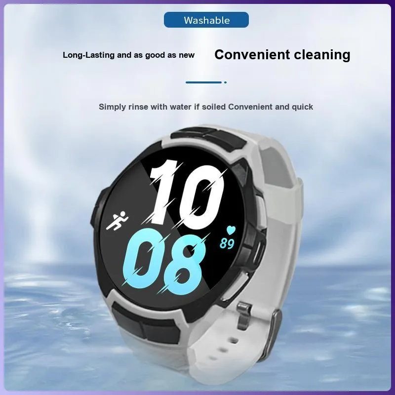 LONGYUGU Compatible With Samsung Watch 4/Watch 5 Minimalist Style Strap+Watch Frame One Piece Wrist Watch Strap-7