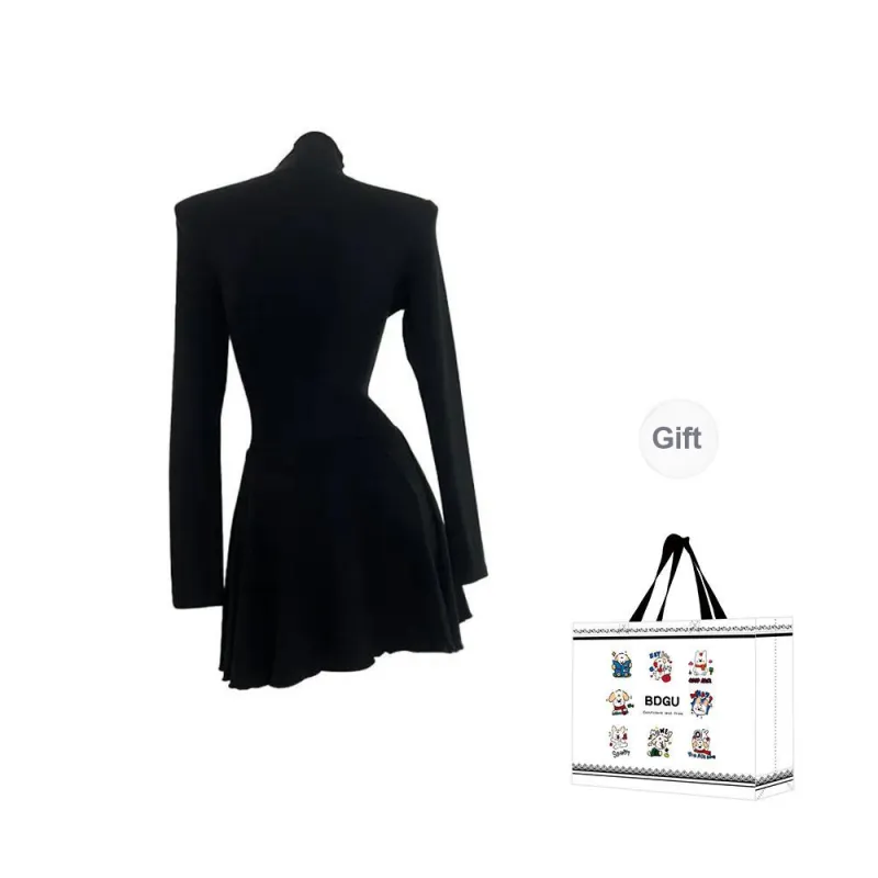 BDGU Long Sleeved Dress Women's Black-1