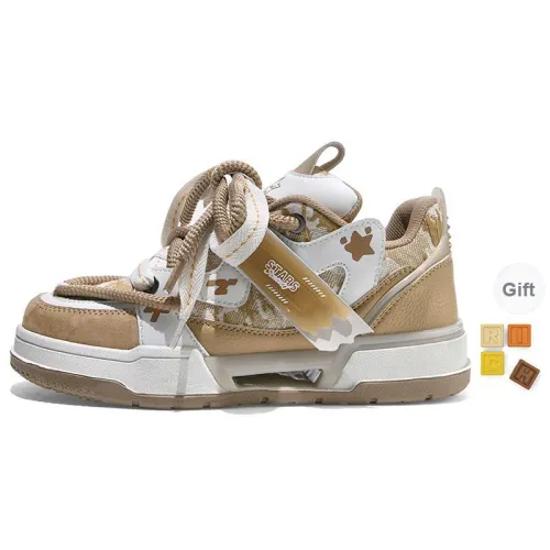 Stateof Stars Stars Emoticon Puffy Shoes Low-Top Skateboard Shoes Unisex
