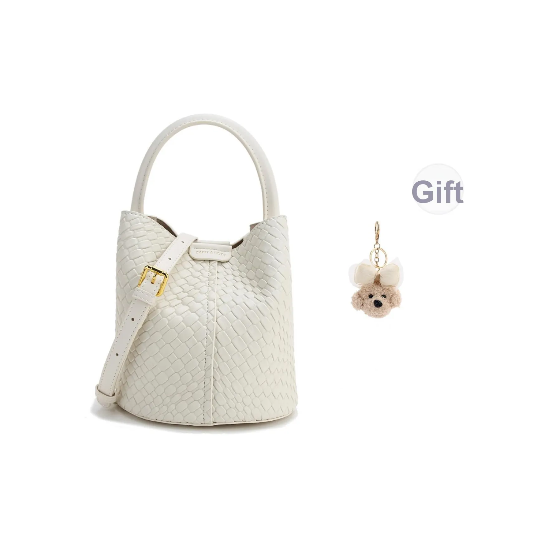 Carit Koty Полиуретан ПУ (полиуретан) Сумка Женская Белая Черная